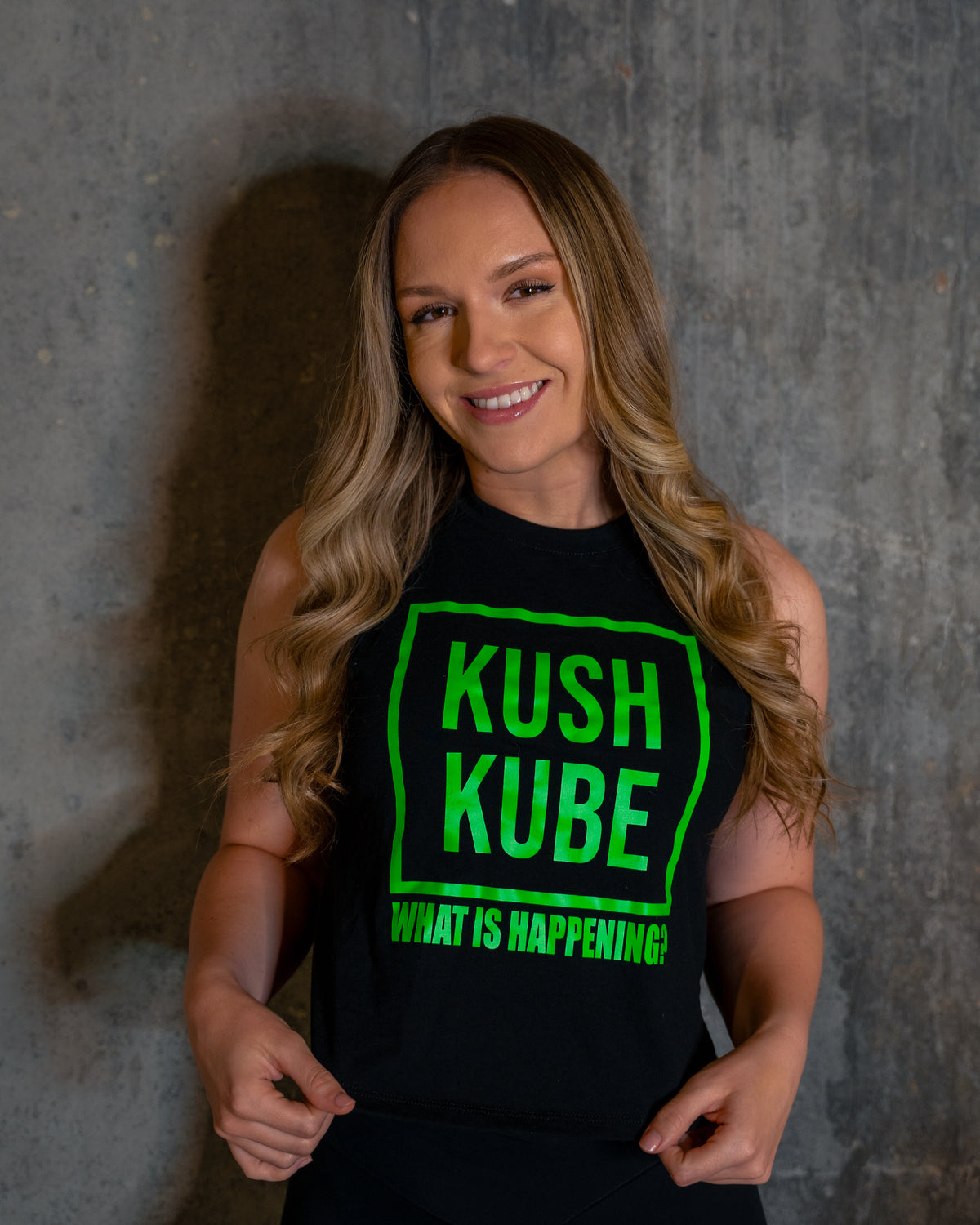 Kush Kube Womens Neon Green Tank