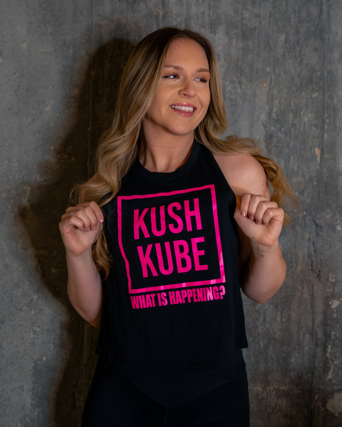 Kush Kube Womens Neon Pink Tank