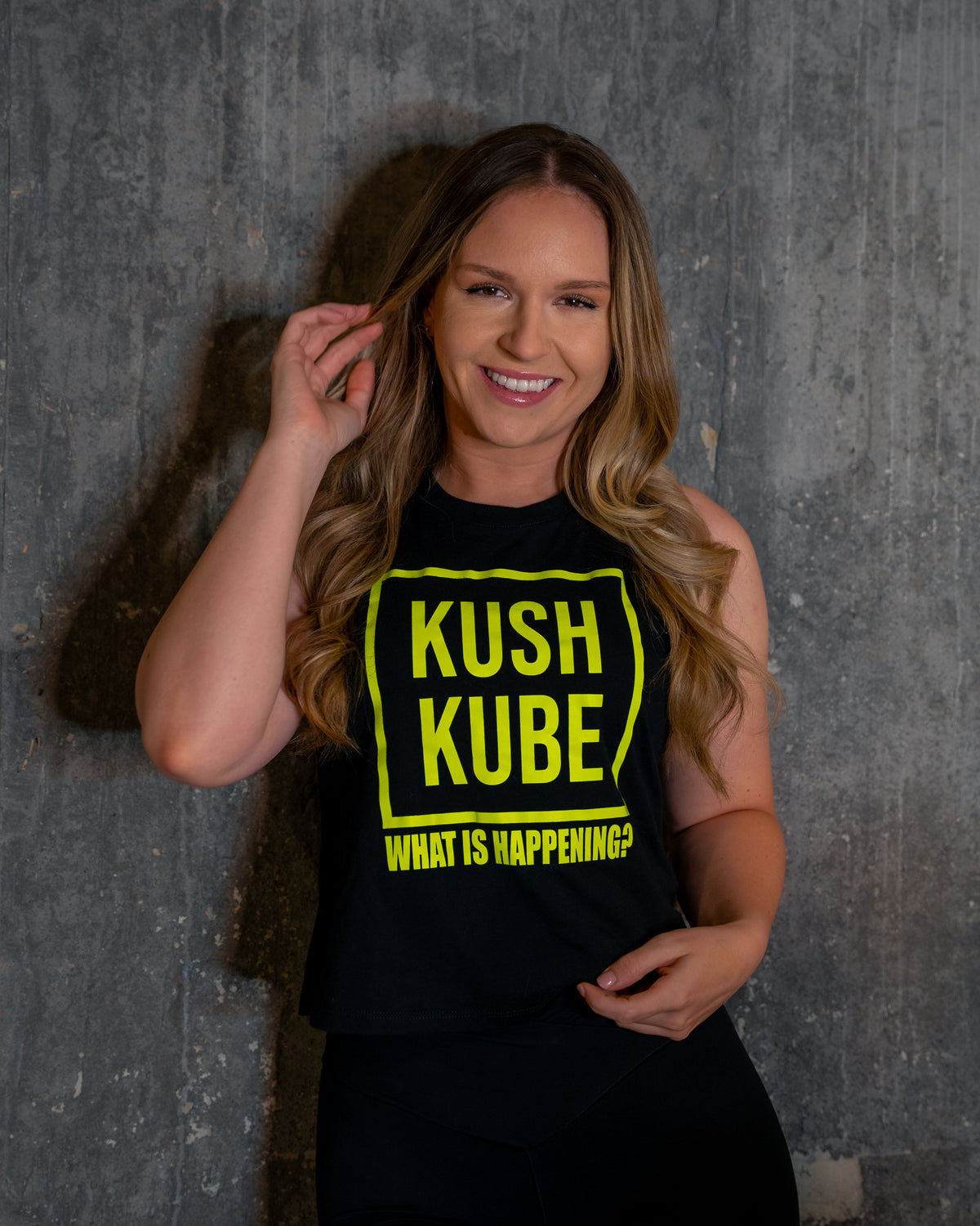 Kush Kube Womens Neon Yellow Tank